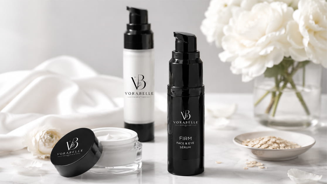VoraBelle skincare products for a simple skincare routine for women over 40